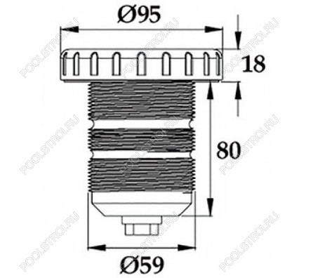 Cветильник N631. LED. RGB 2 пр.. встраиваемый. гайка. 5Вт. 12В AC. ABS