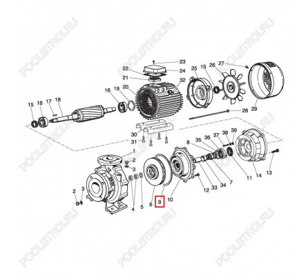 Прокладка для насосов Saer IR4P80-315C Cast Iron (54760152)